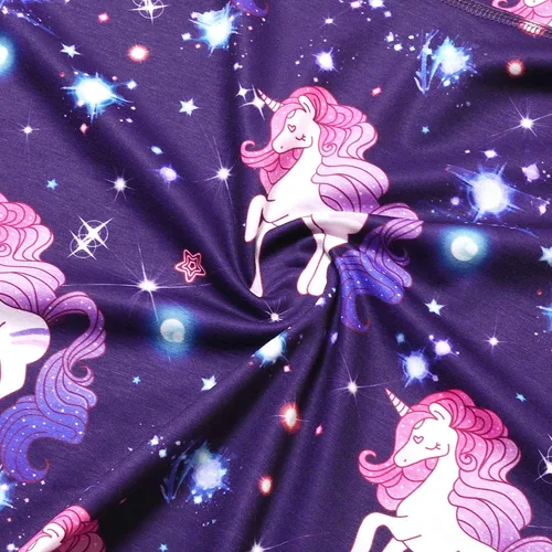 Vista 5 de Perfashion Vestidos a juego para niñas y muñecas sin mangasmanga larga, acampanados, faldas de fiesta de unicornio