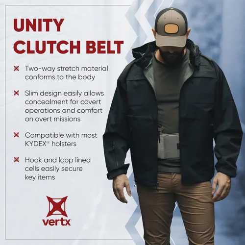 Vista 4 de Vertx Mens Clutch Unity Tactical Belt, Modular Mission Belts for Men, Gun Holster Radio Mag Pouch for CCW Concealed Carry