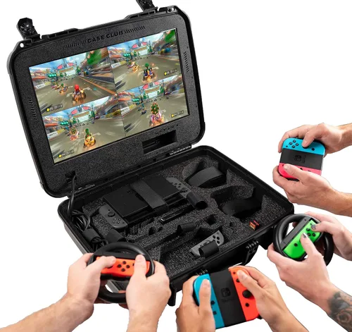 Vista 2 de Case Club Waterproof Pre-Cut Portable Gaming Station to Fit Nintendo Switch