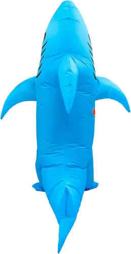 Vista 3 de Disfraz inflable de tiburón para adulto, divertido disfraz inflable tridimensional, accesorios de fiesta de disfraces, Halloween, Navidad
