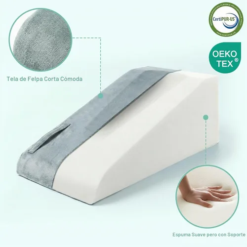 Vista 5 de Almohadas de elevación de piernas para después de la cirugía, almohada de rodilla de espuma viscoelástica para cirugía de reemplazo de rodilla