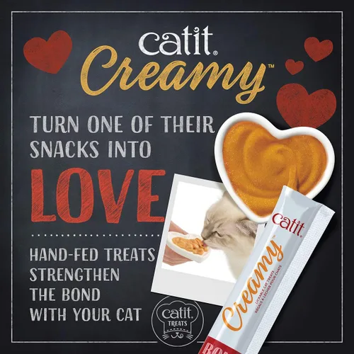 Vista 3 de Catit Creamy - Paquetes personalizados de golosinas para gato que puede lamer