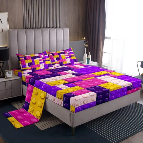 Vista 33 de Feelyou Juego de sábanas para niños con diseño de aguacate, ropa de cama bonita con frutas para niños y niñas, 1 sábana encimera y 1 sábana bajera