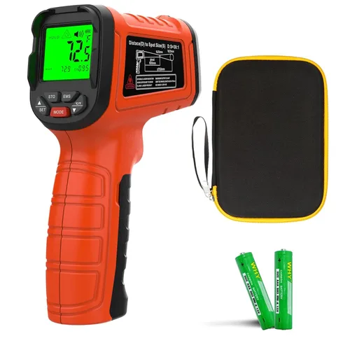 Vista 10 de Pistola de Temperatura Láser Termómetro Infrarrojo 50:1 -58℉~1800℃, Termómetro para Carne, Comida, Pizza, Horno, Parrilla para Accesorios