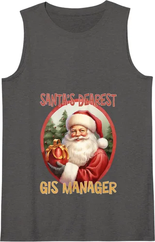 Vista 5 de GIS Manager Christmas Holiday Love Xmas Tank Top Negro