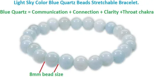 Vista 5 de Pulsera con cuentas de piedras preciosas de 0.315in para hombre y mujer.