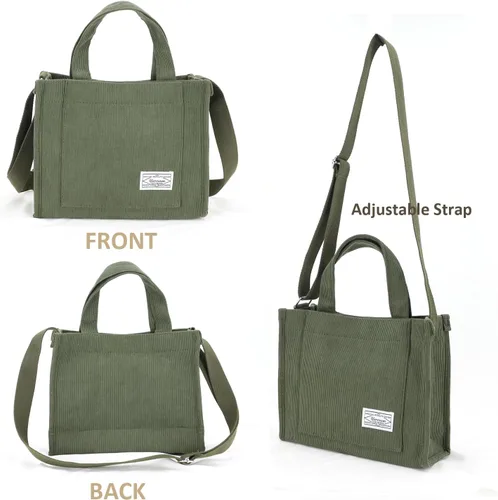 Vista 2 de UERRUAM Bolso de mano para mujer, bolsa de pana de trabajo, bolso cruzado para mujer, bolsas de viaje, bolsos de mano para uso diario