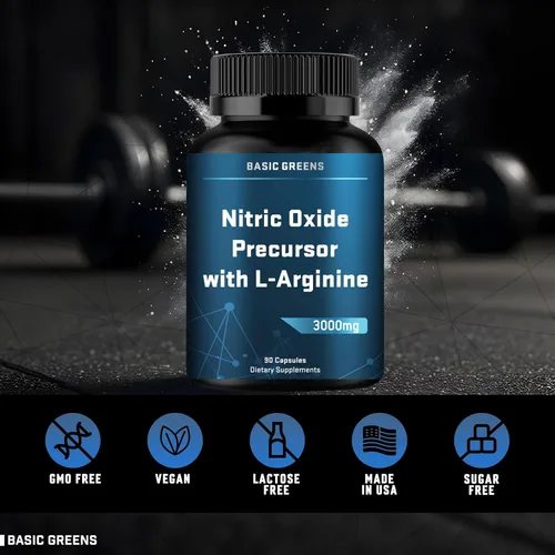 Vista 7 de L-Arginina 3000mg Suplemento de óxido nítrico para hombres y mujeres – Cápsulas veganas sin OMG con raíz de remolacha para circulación, resistencia