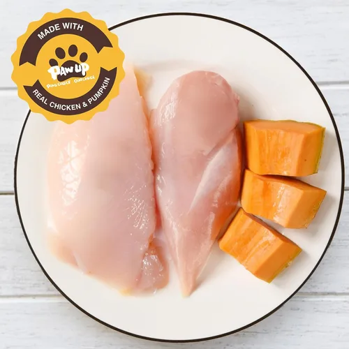 Vista 2 de PAWUP Dog Treats - Galletas envueltas en pollo, palitos de calabaza, sin cuero crudo, suaves masticables con taurina, golosinas de entrenamiento