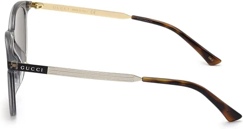 Vista 3 de Gucci Gafas de sol redondas modernas con protección UV para hombre color gris 2126in Gris Marrón Dorado