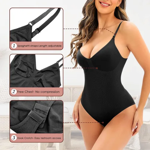 Vista 4 de NaTen Body moldeador de cuerpo para mujer, con control de abdomen, adelgazante, sin costuras, ropa