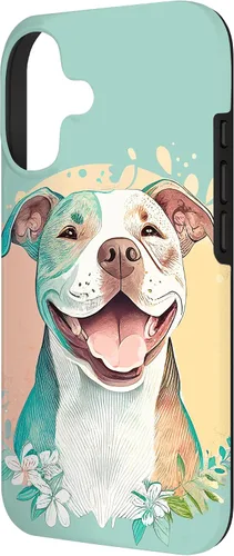 Vista 2 de Pit Bull - Carcasa para iPhone 17, diseño artístico de Pitbull para mujer