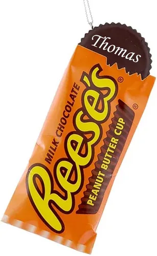 Vista 2 de Reese's - Adorno de Navidad con taza de mantequilla de maní, con licencia oficial, decoración de árbol de Navidad de caramelo de chocolate