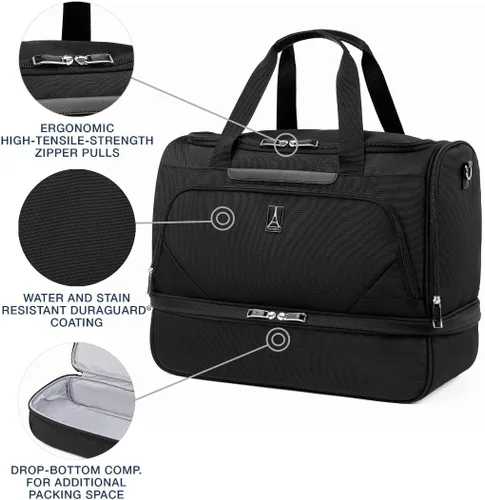Vista 20 de Travelpro Maxlite 5 - Bolsa de viaje ligera para viajes nocturnos, con compartimento inferior caído, bolsa de viaje