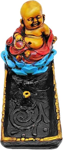 Vista 3 de Baby Lotus Buddha - Soporte para incienso – Quemadores de palo, meditación, figura de budismo, accesorio de humo, aromaterapia, decoración
