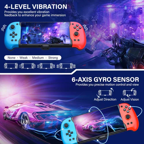Vista 3 de ZRZLMVP Switch Controllers for Nintendo SwitchSwitch OLED, One Piece Switch Joypad Controller Replacement Switch Pro Controller for Handheld Mode