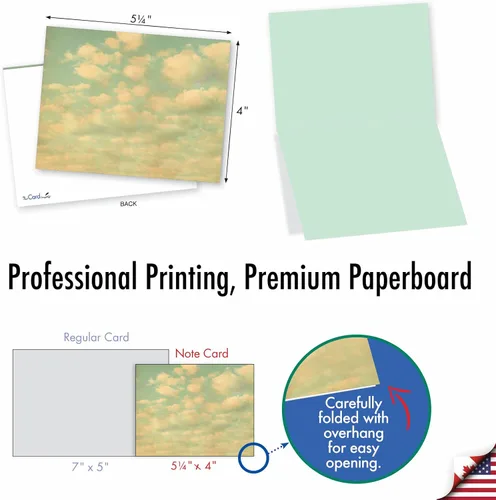 Vista 6 de The Best Card Company - Caja de 10 tarjetas para todas las ocasiones en blanco (4 x 5.12 pulgadas) - Tarjetas de paisaje escénico surtidas - Cloud 9