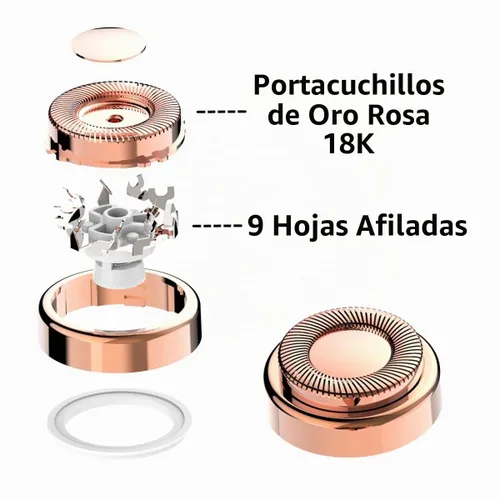 Vista 4 de Cabezales de repuesto para acabado táctil, removedor de vello facial impecable, depilación para mujeres, cabeza de afeitado de primera