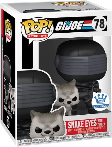 Vista 2 de Funko Pop! Retro Toys G.I. Joe Snake Eyes with Timber #78 Funko Shop Exclusive