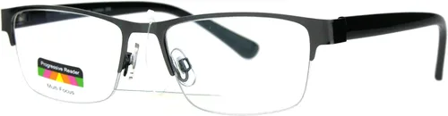 Vista 2 de Gafas de lectura progresivas con borde de metal para hombre