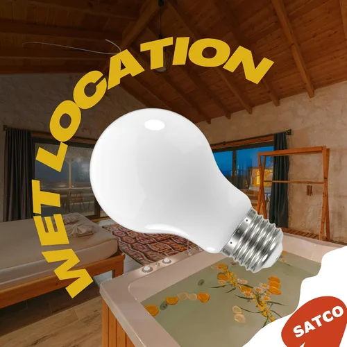 Vista 5 de Satco S12420-Bombilla LED A19 de 8.2 W, blanco suave, 90 CRI, 3000K, 120 voltios (paquete de 24)