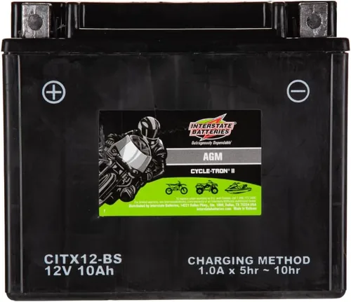 Vista 12 de Interstate Batteries YTX14-BS - Batería de 12 V y 12 Ah para deportes motorizados, 200CCA AGM, repuesto recargable para motocicletas, cuatrimotos