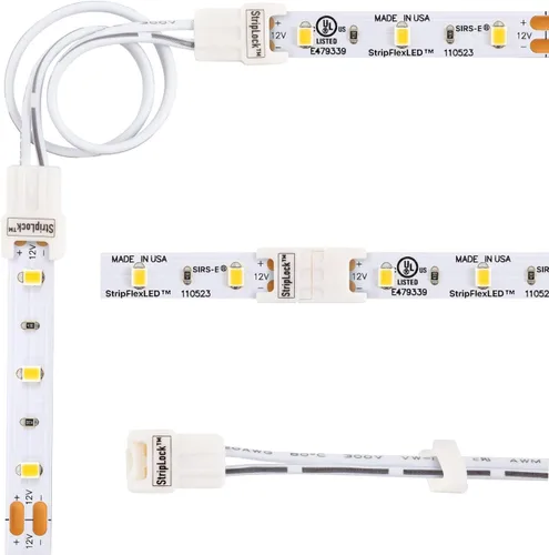 Vista 8 de SIRS-E StripFlexLED - Tira de luces LED blancas, 12 V, 60 LEDs/m, 2700 K, blanco cálido, 16.4 pies (16.4 ft), certificación UL, fabricada en Estados