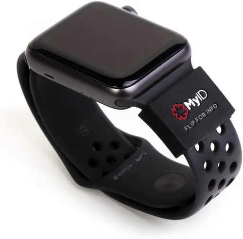 Vista 3 de Funda de identificación médica que se adapta a Apple Watch, Fitbit, Samsung Gear, Garmin y más