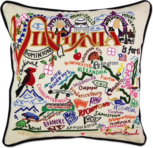 Vista 49 de Catstudio Portland (Oregon) Almohada bordada a mano
