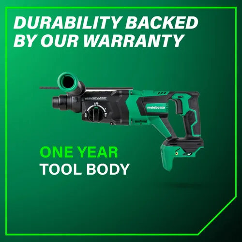 Vista 14 de Metabo HPT Martillo giratorio sin escobillas MultiVolt™ SDS Plus de 36 V con mango en D de 1-1/8 pulgadas, solo cuerpo de herramienta de martillo