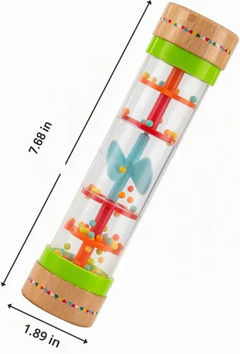 Vista 3 de Musfunny Rainmaker Rain Stick Baby Toy: Instrumento sensorial para niños Arcoír
