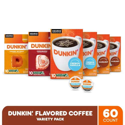Vista 2 de Dunkin' Paquete variado de café de sabor mixto, 60 cápsulas Keurig K-Cup