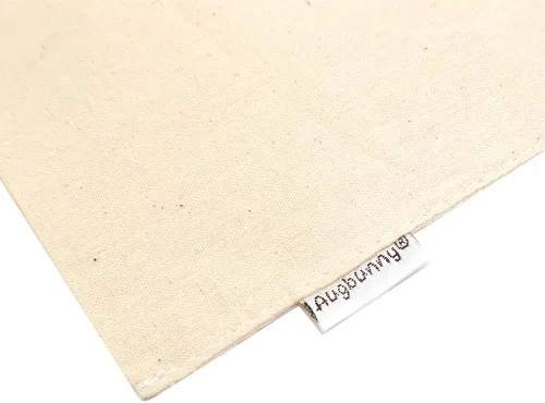 Vista 4 de Bolsas 100 % muselina de algodón con cordón, 12 unidades, M, Blanco