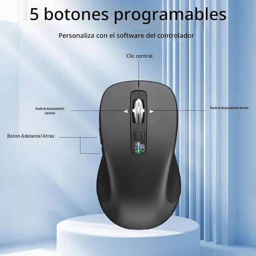 Vista 4 de CITLLA Wireless Bluetooth Mouse, Multi-Device Ergonomic Mouse All Gray