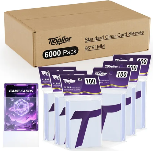 Vista 8 de 1000 unidades de fundas para cartas coleccionables TiopLior, funda mate perfecta para MTG, protector suave para cartas deportivas, funda estándar