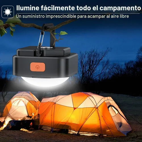 Vista 3 de FLY2SKY - Paquete de 3 luces LED recargables para camping, mini linterna de emergencia