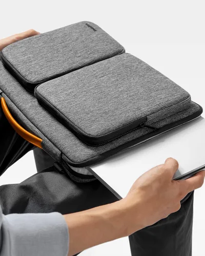 Vista 2 de [Usado] tomtoc Bolsa de hombro para laptop para MacBook Pro M5/M4/M3/M2/M1 Pro/Max de 14 pulgadas 2025-2021, Surface Laptop 7/6/Studio 2 de Gris