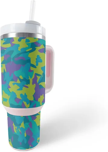 Vista 9 de MightySkins Skin - Vaso de vinilo compatible con Stanley The Quencher H2.0 FlowState de 40 onzas, color turquesa sólido, funda protectora, duradera