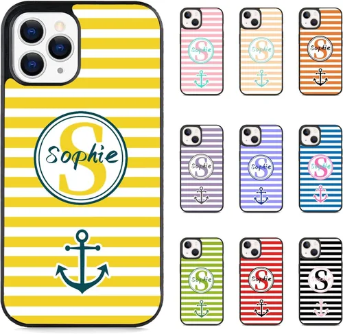 Vista 25 de Fundas personalizadas con inicial y nombre personalizado para Samsung Negro