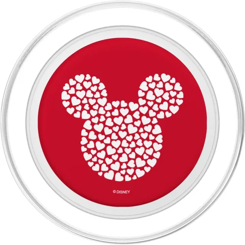 Vista 2 de Disney Icono de Mickey Mouse relleno de corazones en rojo PopSockets MagSafe PopGrip para iPhone