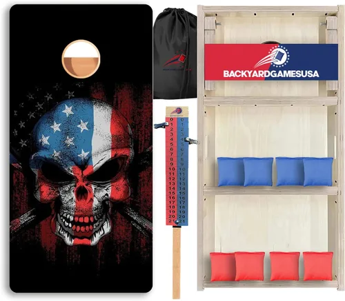 Vista 116 de CornholeGamesUSA Pro - Juego de tablas de Cornhole Fabricado en Estados Unidos Abedul báltico 3/4 Sin rebote Patas triples gruesas Dos 1