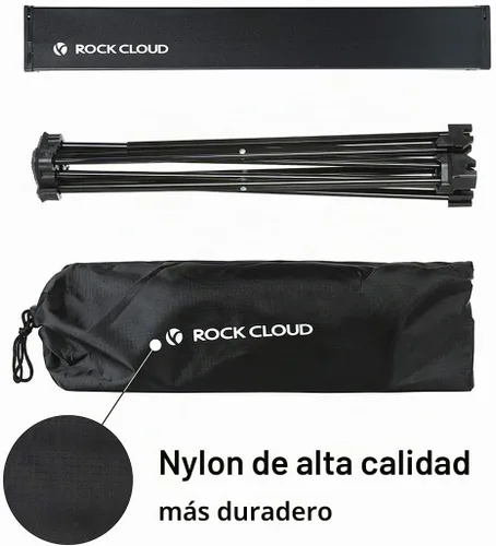 Vista 7 de ROCK CLOUD Mesa de camping portátil de aluminio ultraligera, plegable, mesa de playa para campamento, senderismo, mochileros, picnic al aire libre