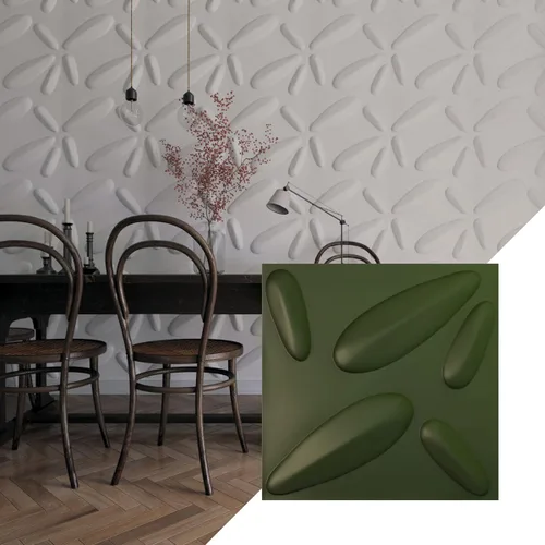 Vista 22 de Ekena Millwork 19 5/8 pulgadas de ancho x 19 5/8 pulgadas de alto, pétalo EnduraWall decorativo 3D, cobre envejecido (cubre 2.67 pies cuadrados).