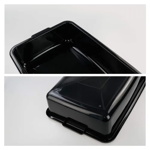 Vista 4 de Kiddream Bandeja de autobús comercial de 13 litros, caja de plástico para bañera de autobús, juego de 4