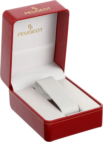 Vista 3 de Peugeot - Reloj de pulsera de piel con bisel de cristal para mujer