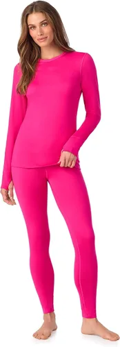 Vista 23 de Cuddl Duds Heavyweight 2 Piece Sets Base Layer Thermal Underwear for Women Negro