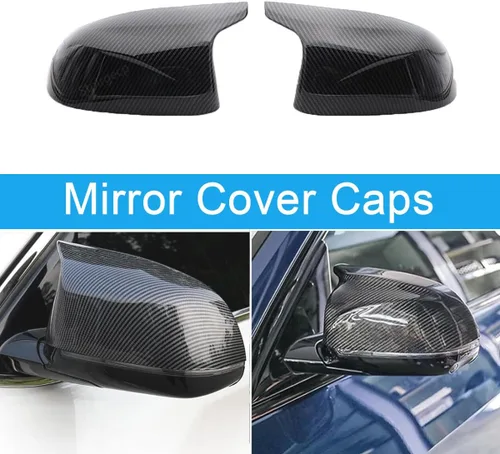 Vista 2 de Tapa de Reemplazo para Espejo Retrovisor Lateral para BMW X5 F15 X6 F16 X3 F25 LCI X4 F26, Espejos Laterales de ABS de Aspecto de Fibra de Carbono