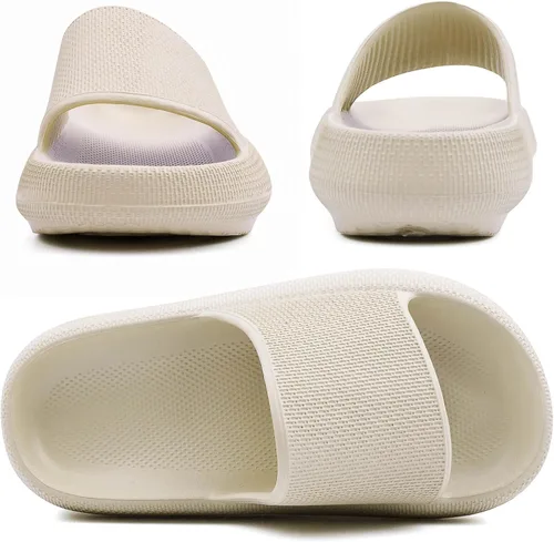 Vista 2 de WYSBAOSHU Sandalias deslizantes para niños y niñas, cómodas, antideslizantes, suela gruesa, para verano, ducha, piscina, playa, agua