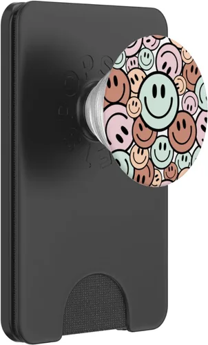 Vista 7 de Smile Face Happy Smile Cute Pink Brown Peach Aqua Graphics PopSockets intercambiables PopGrip