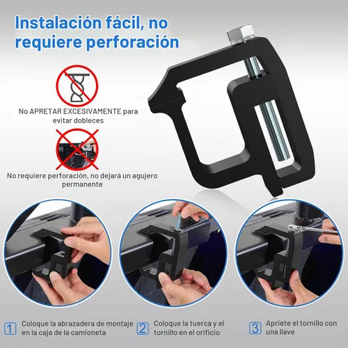 Vista 3 de moveland 8 piezas de abrazaderas para carcasa de caravana - Abrazaderas para techo de camiones resistentes - Abrazaderas para tapa de camiones sin
